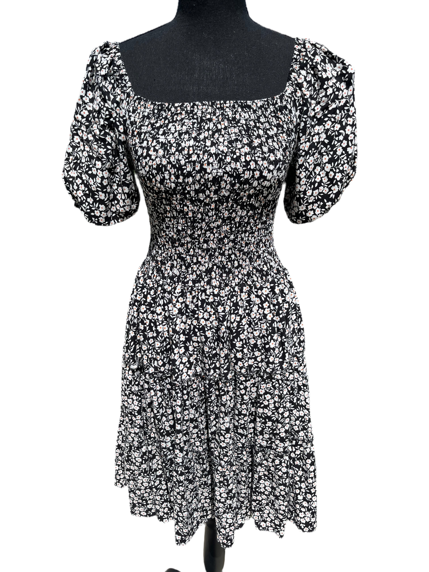 Summer Dresses Elastic top Puffed Sleeves