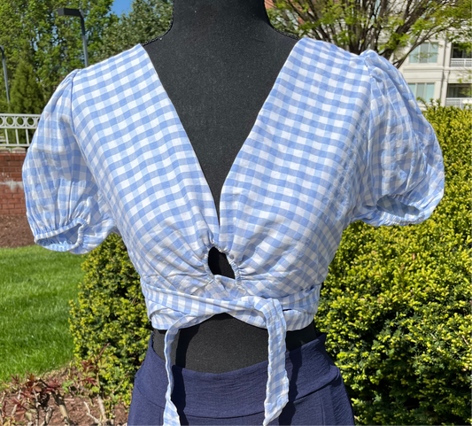 Two way Wrap Top puffed sleeves ONE SIZE