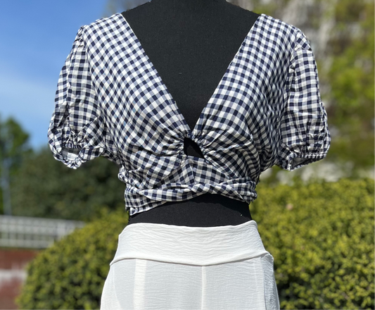 Two way Wrap Top puffed sleeves ONE SIZE