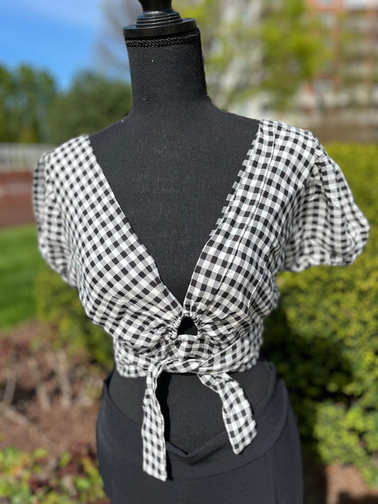 Two way Wrap Top puffed sleeves ONE SIZE