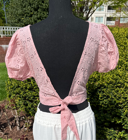 Two way Wrap Top puffed sleeves ONE SIZE