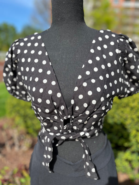 Two way Wrap Top puffed sleeves ONE SIZE